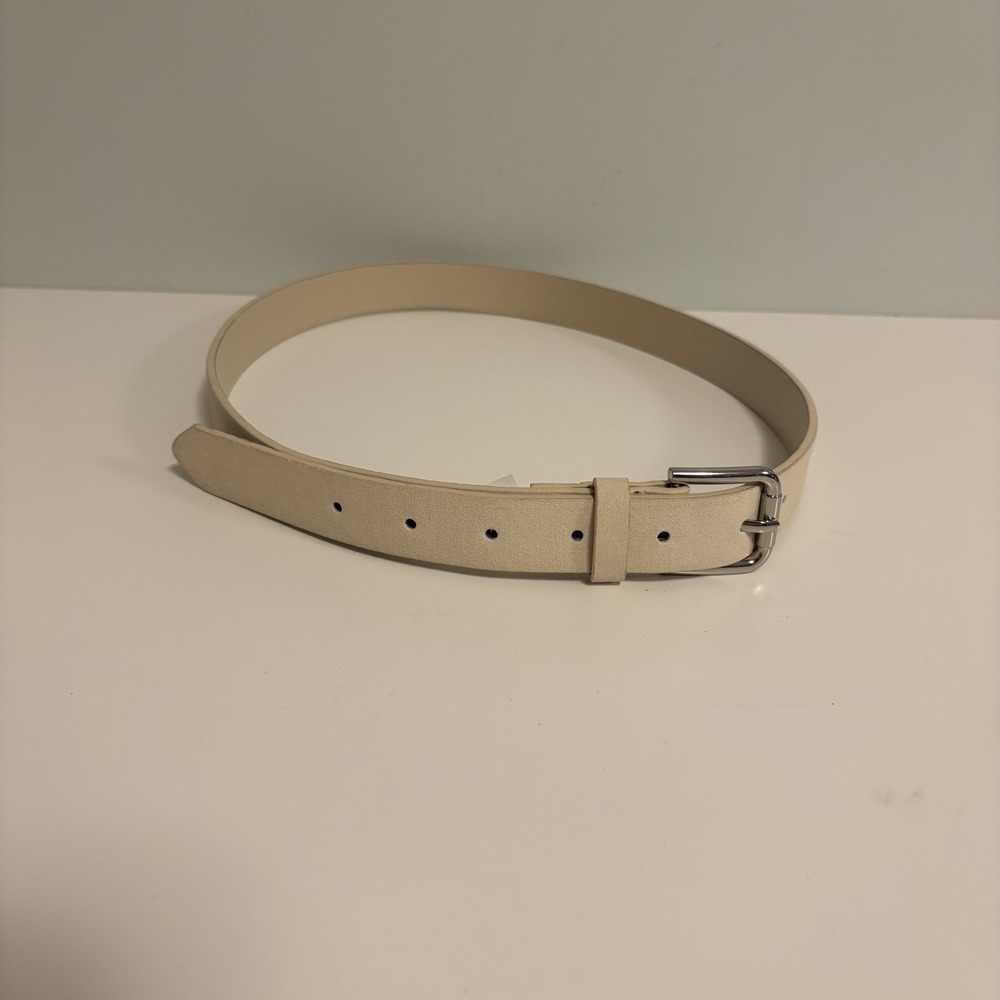 True Religion Ivory Belt Leather Horseshoe Logo Women's S/M Western